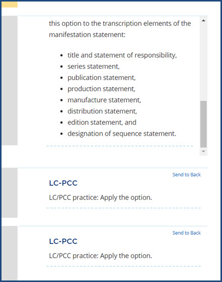 Dashed lines indicating the end of a policy statement